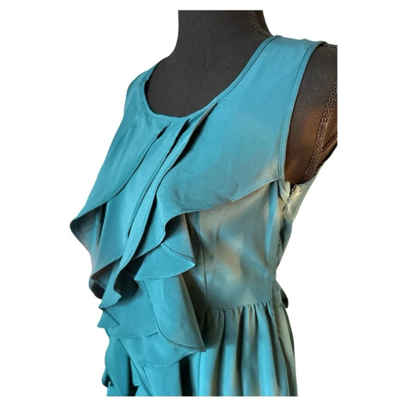 Ruffle Front Midi Dress Size Small - Picture 2 of 8